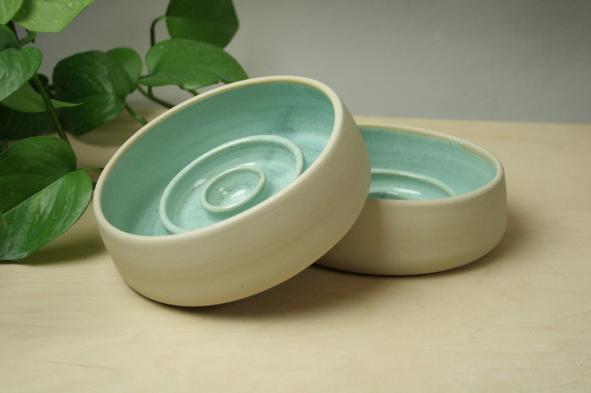 Handmade slow feeder ceramic dog bowl, medium or Large size,. Dog food –  ZuzeCeramics